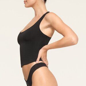 SKIMS New Vintage Racerbank Cropped Tank Onyx XS